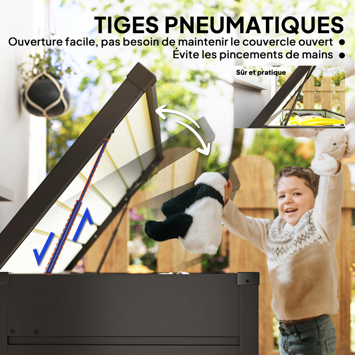 KISSENBOX DE-18681 Dunkelgrau - Dunkelgrau, Metall (62/62/120cm) - ComfortXL