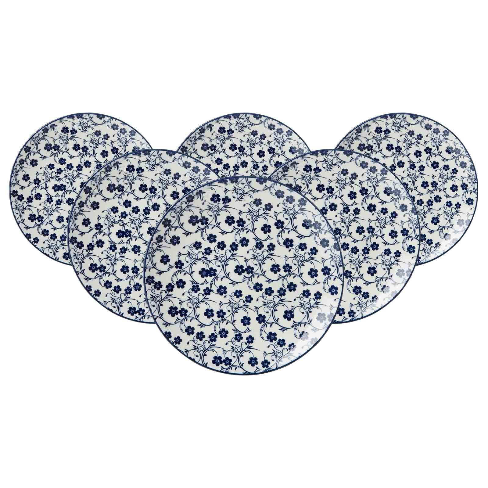 DESSERTTELLER Royal Sakura blau-weiß ø 21,5 cm 6er Set - Blau/Weiß, Keramik (21.5cm) - Ritzenhoff Breker