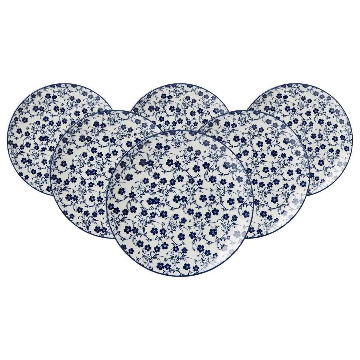 DESSERTTELLER Royal Sakura blau-weiß ø 21,5 cm 6er Set - Blau/Weiß, Keramik (21.5cm) - Ritzenhoff Breker