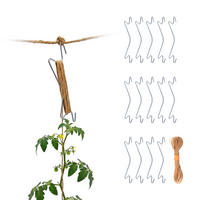 CÂRLIGE argintiu natural set-15 metal sfoară de iută 15 m - argintiu, material textil/metal (5/25/1cm) - Relaxdays