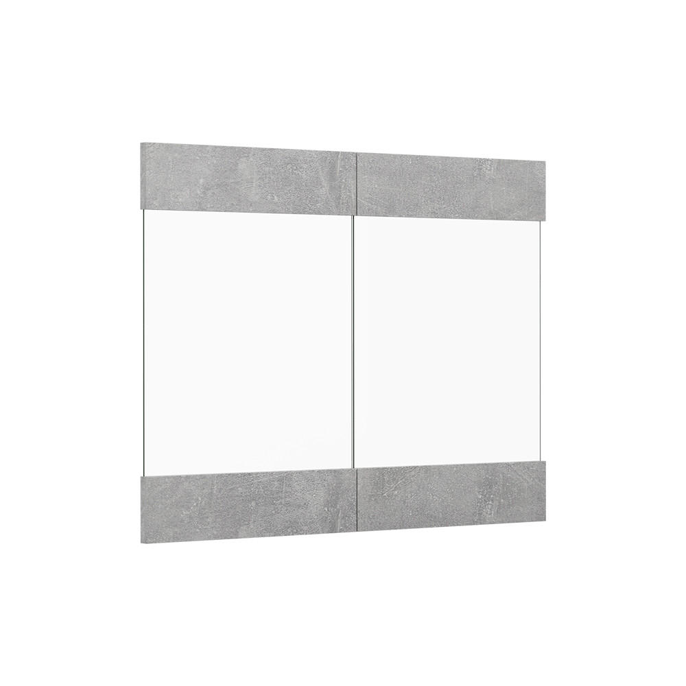 KÖKSFRONT R-Line betong 79.2x59 cm möbelfront för väggskåp med glas Grå 59/79.2/1.6 cm