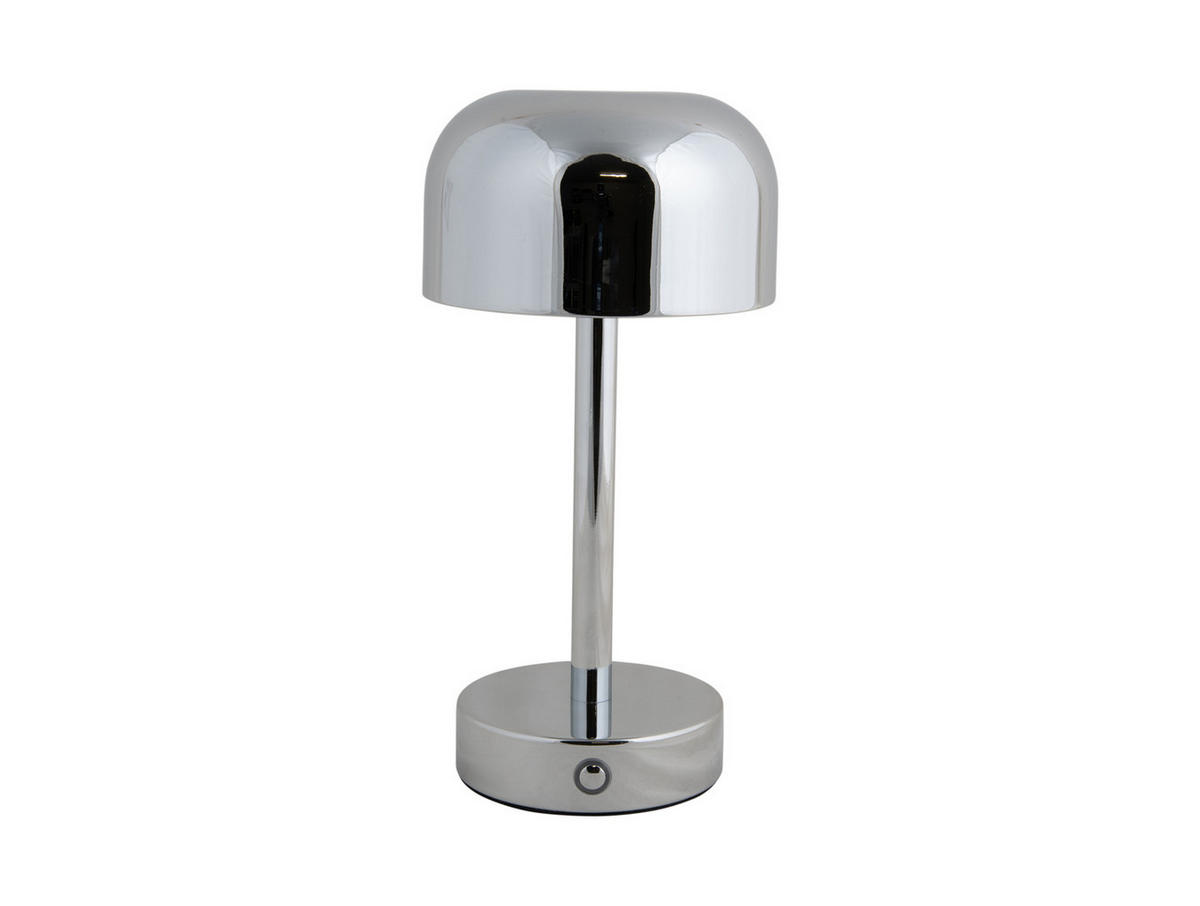 TISCHLAMPE James LED 12.5/12.5/24.5 cm - Silberfarben, Metall (12.5/12.5/24.5cm) - Leitmotiv