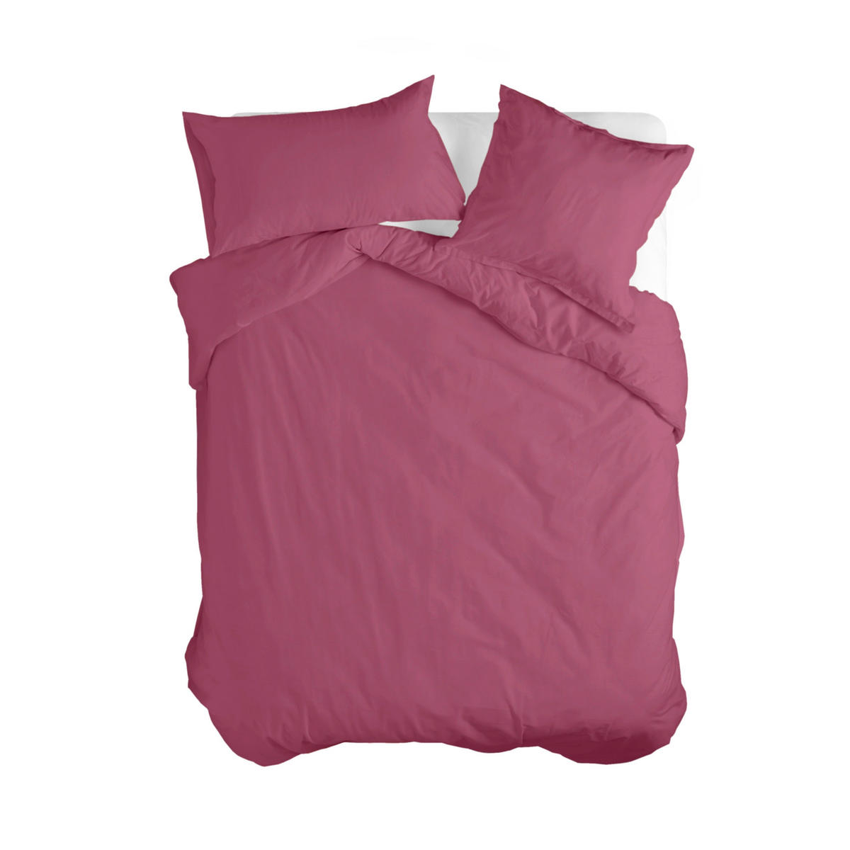BETTBEZUG basic 220x220 cm (komfortgrösse) magenta - Magenta, Textil (220/220cm) - Happy Friday