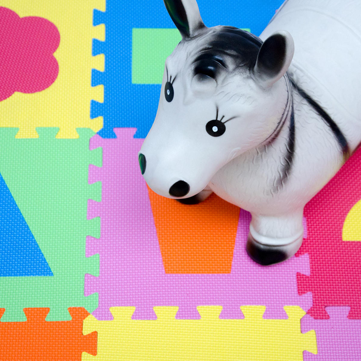 SPIELMATTE ab Null 90 cm Baby Puzzlematte Formen - Multicolor, Kunststoff (30/30cm) - Littletom