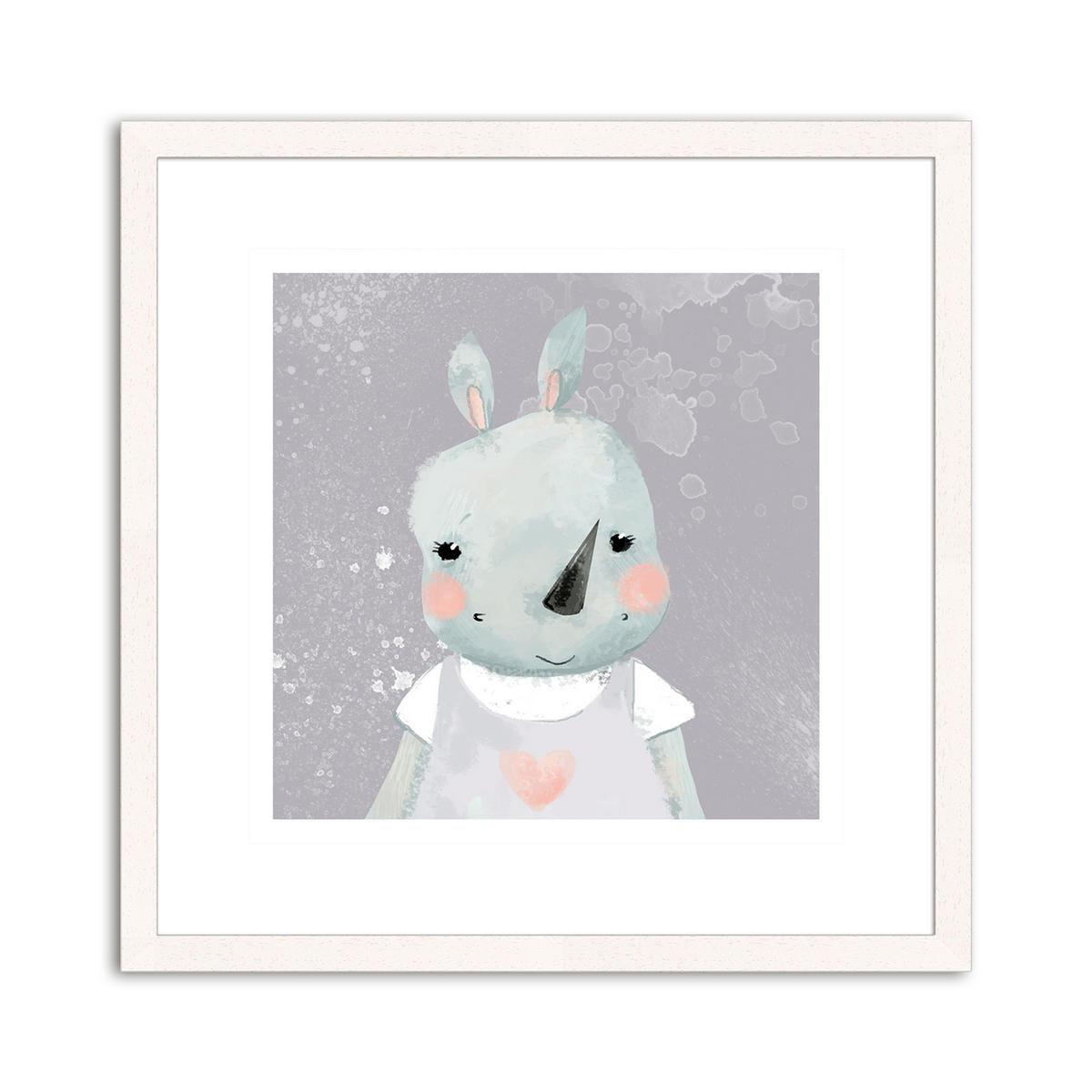 BILDER-SET mit Rahmen 4 x 30x30 cm Kinderzimmer Tiere pastell - Multicolor, Holz (30/30/2cm) - artissimo