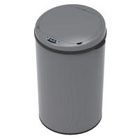 SENSORMÜLLEIMER 30L - Grau, Metall (32/51/32cm) - SVITA