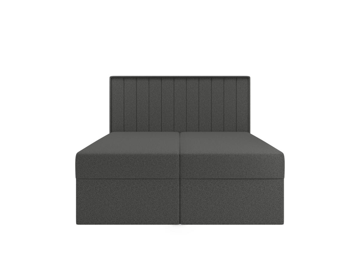 BOXBETT - Taschenmatratze + Topper 140x200 grau Bouclé - Grau, Holz/Holzwerkstoff (140/200cm) - SIMKAM Furniture