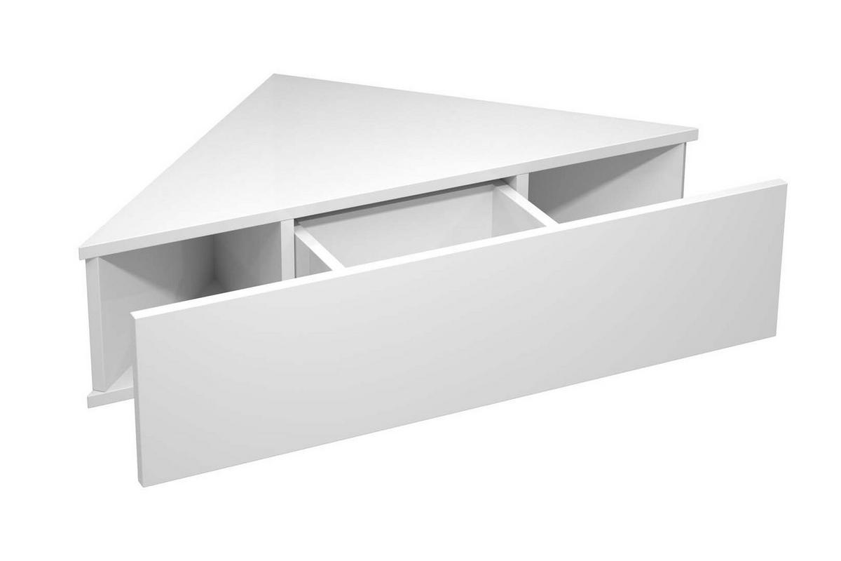 NACHTKÄSTCHEN 60/15/42,4 cm  in Weiß  - Weiß, MODERN, Holzwerkstoff (60/15/42,4cm) - MID.YOU