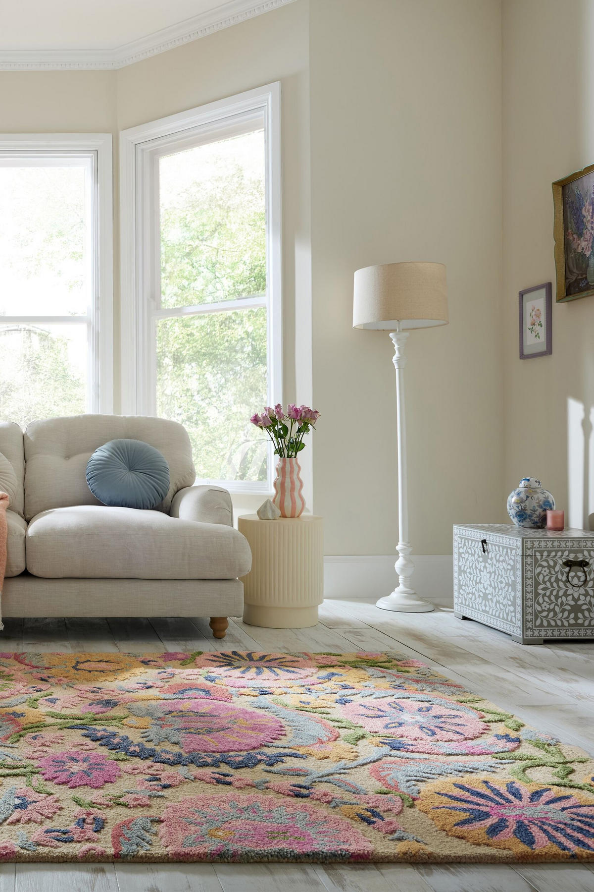 WOLLTEPPICH HEDDA, floral, Bunt, 200 x 300 cm - Multicolor, Textil (200/300cm) - KADIMA DESIGN