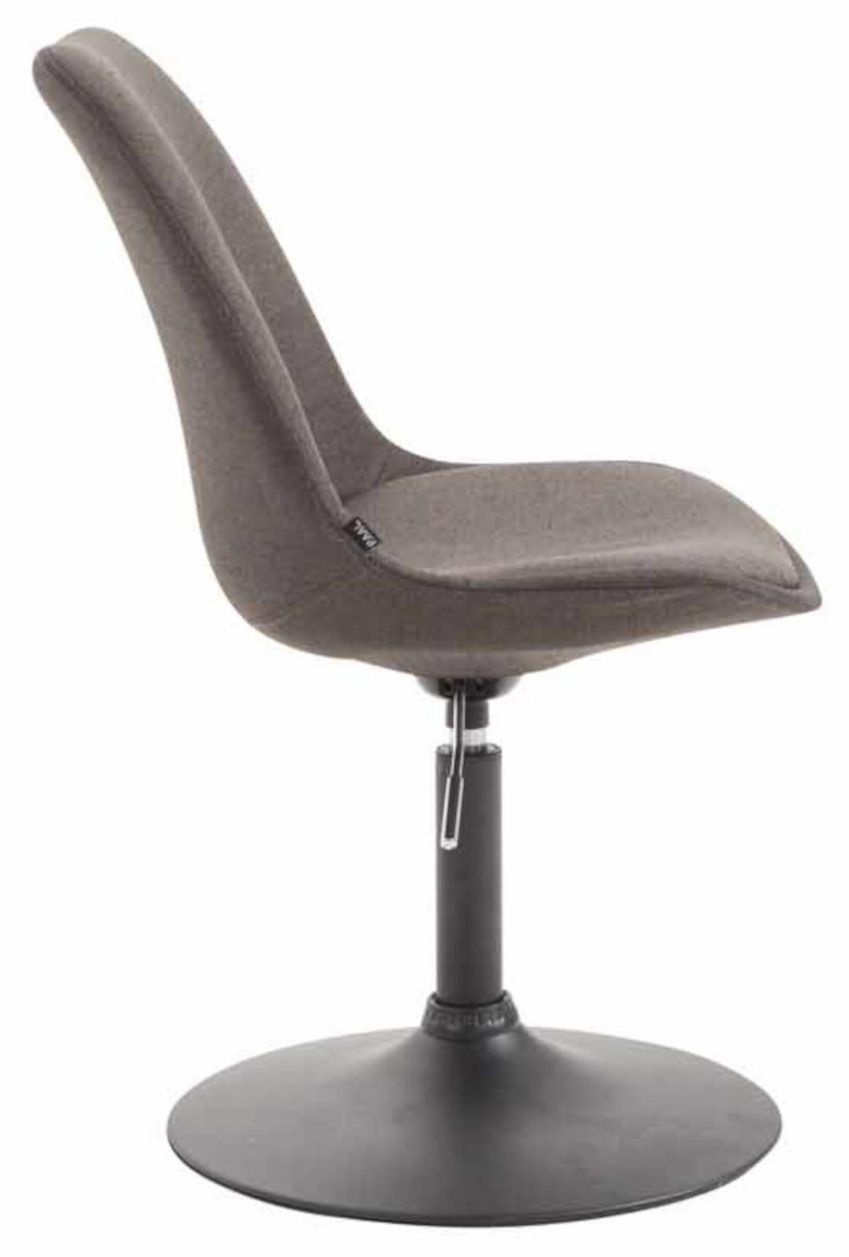 STUHL 4er Set Stoff dunkelgrau - Dunkelgrau/Schwarz, Textil/Metall (48/76/57cm) - CLP