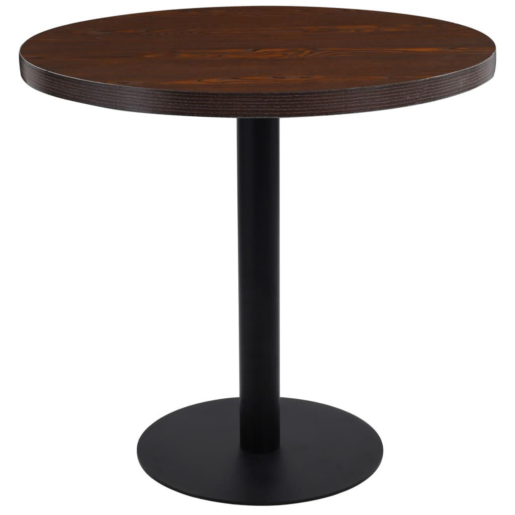 Deluke Bistrotisch Schwarz 80x75x80 cm