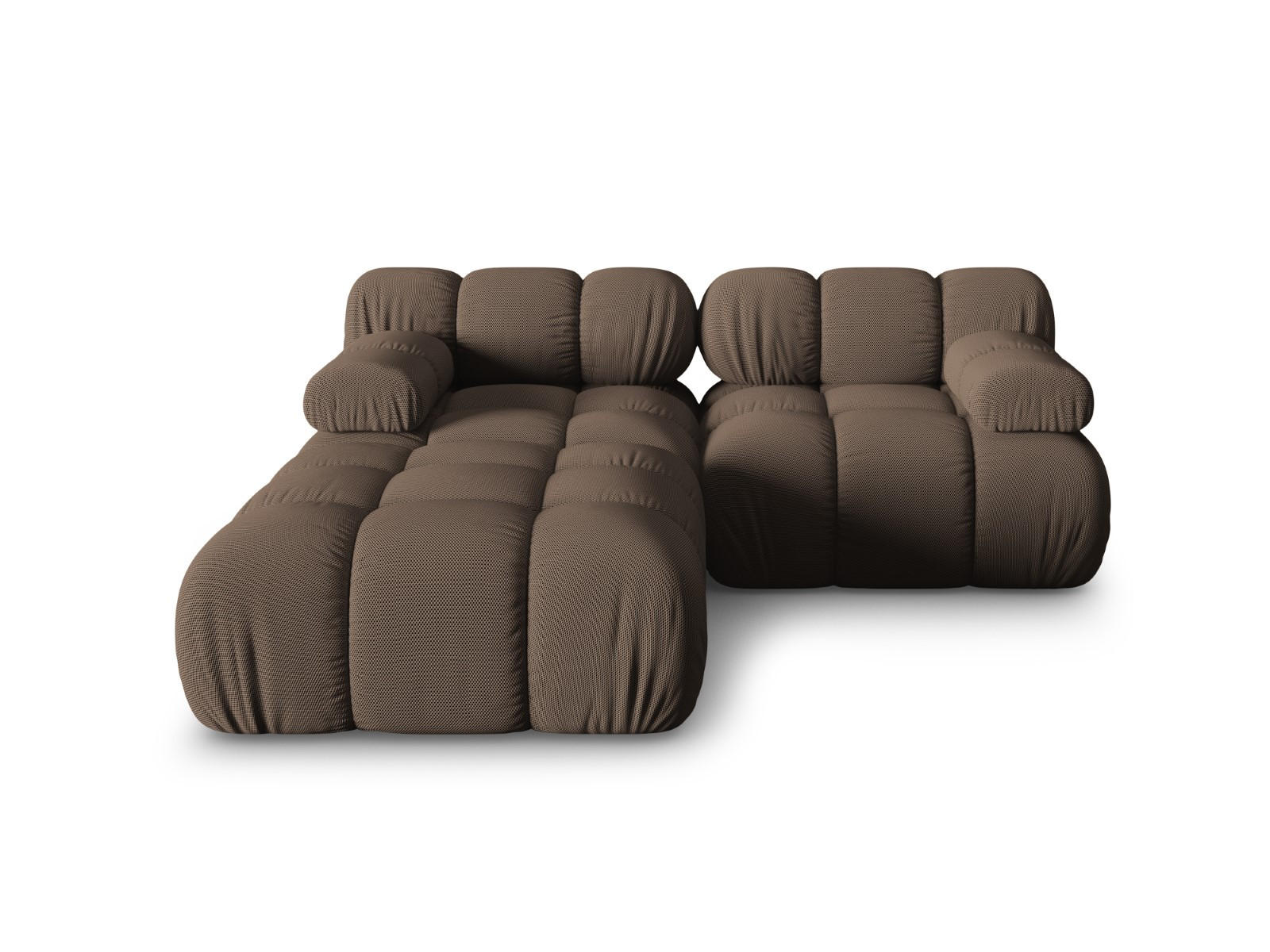 SOFA modular Bellis aus 3D-Stoff braun 3 Sitzplätze - Braun, Textil (188/70/188cm) - Micadoni