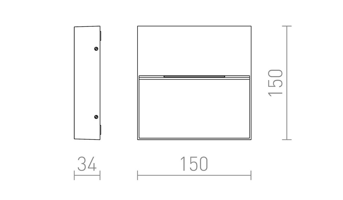 AUSSENLEUCHTE AQILA SQ Weiß 6 W IP54 - Weiß, Metall (15/15/34cm) - Rendl