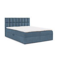 BOXBETT Dominga In überlänge - Hellblau, Holzwerkstoff/Textil (120/220cm) - Fun Möbel