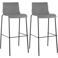 BARHOCKER Hover 2er-Set 100x43x48 cm grau - Grau, Kunststoff (43/100/48cm) - furnicato
