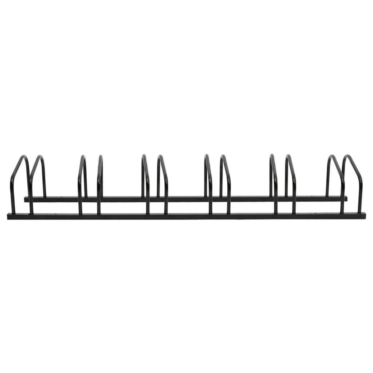 FAHRRADSTÄNDER Für 6 Fahrräder Schwarz Stahl - Schwarz, Metall (163.5/26/33cm) - vidaXL