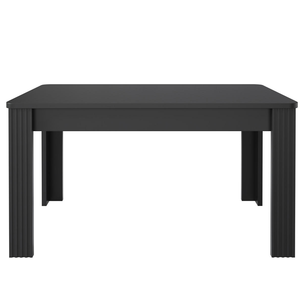 ESSTISCH aus Spanplatte, rechteckig, 130 kg belastbar, 116/65/75 cm, Schwarz - Schwarz, Holzwerkstoff (116/65/75cm) - Redom
