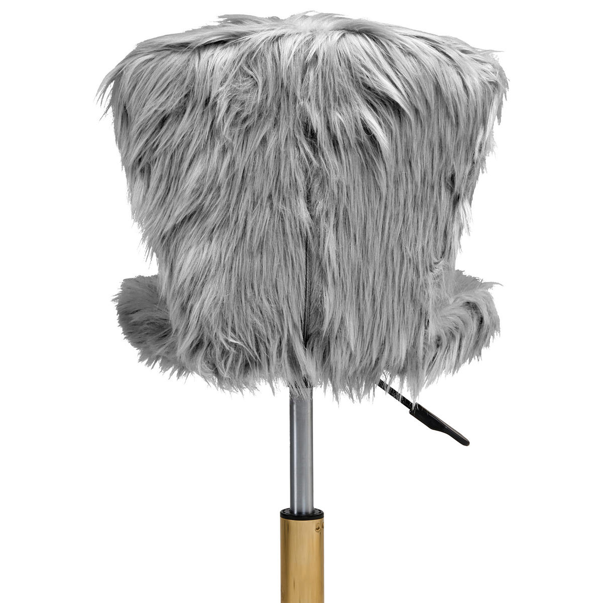 SCHREIBTISCHSTUHL Grau Margate - Goldfarben/Schwarz, Kunststoff (44/77/38cm) - Beliani