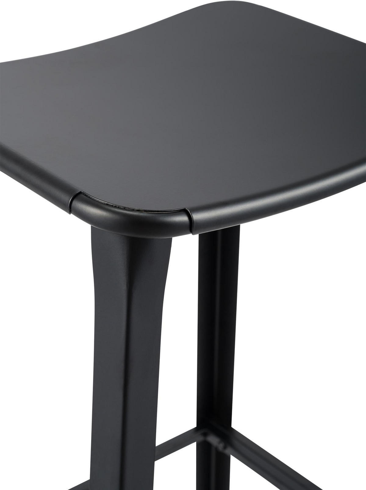 BARHOCKER Metall Schwarz - Schwarz, Metall (51/74/43cm) - CLP