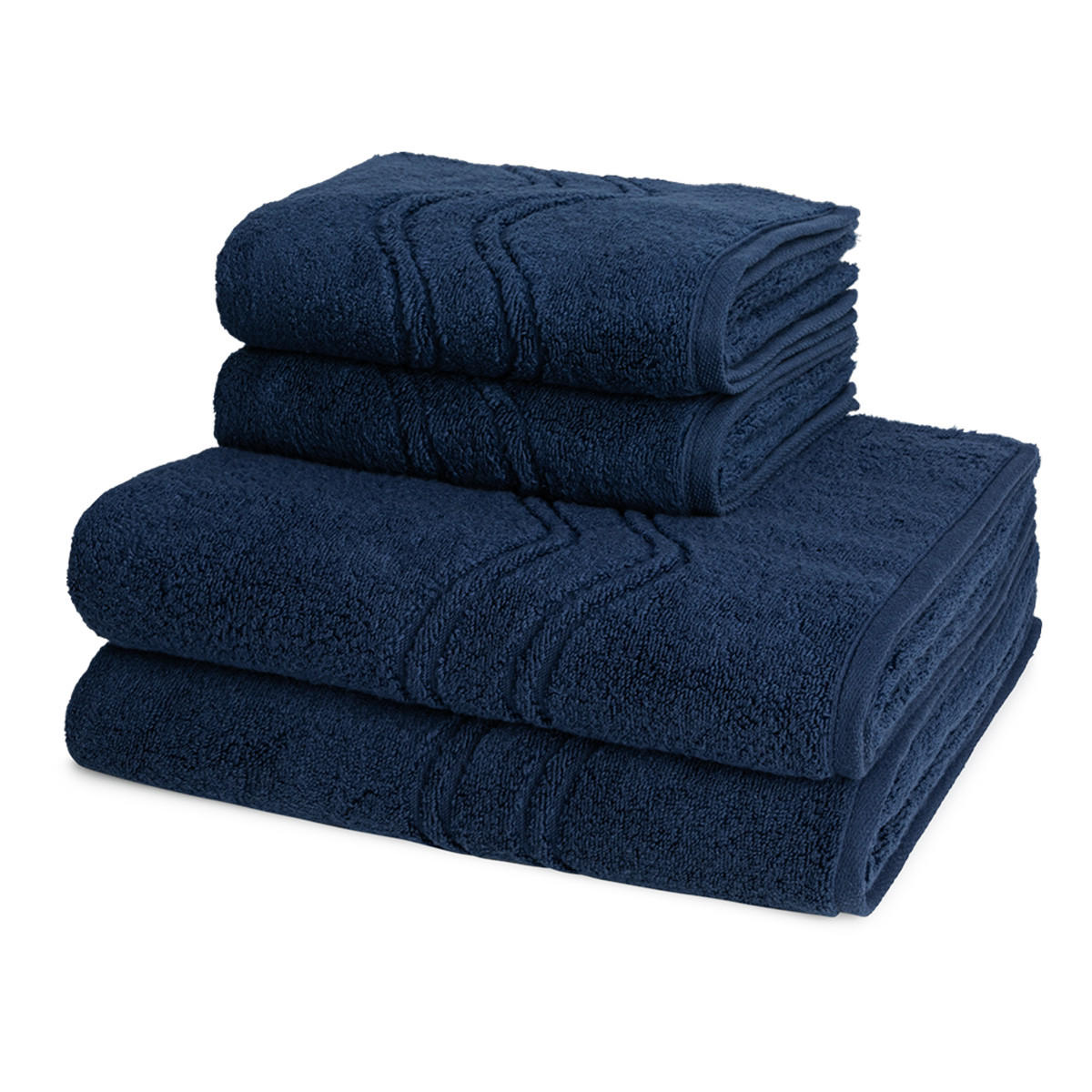 FROTTIERSET Cashmere feeling 4-teilig - Blau, Textil (50/100cm) - Ross