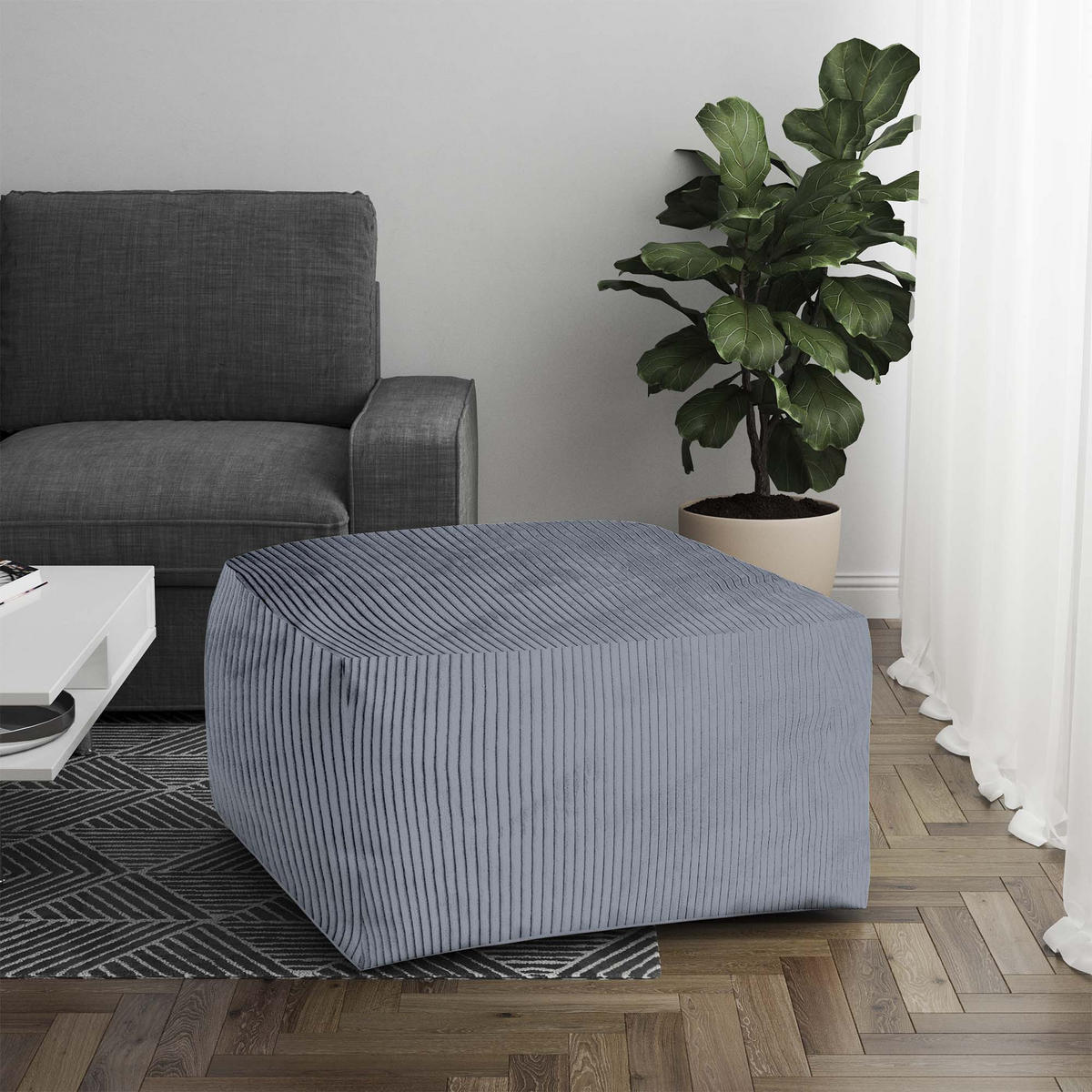 SITZSACK COMFORT Baltic Sea - Blau, Textil (70/40/70cm) - Dreamroots
