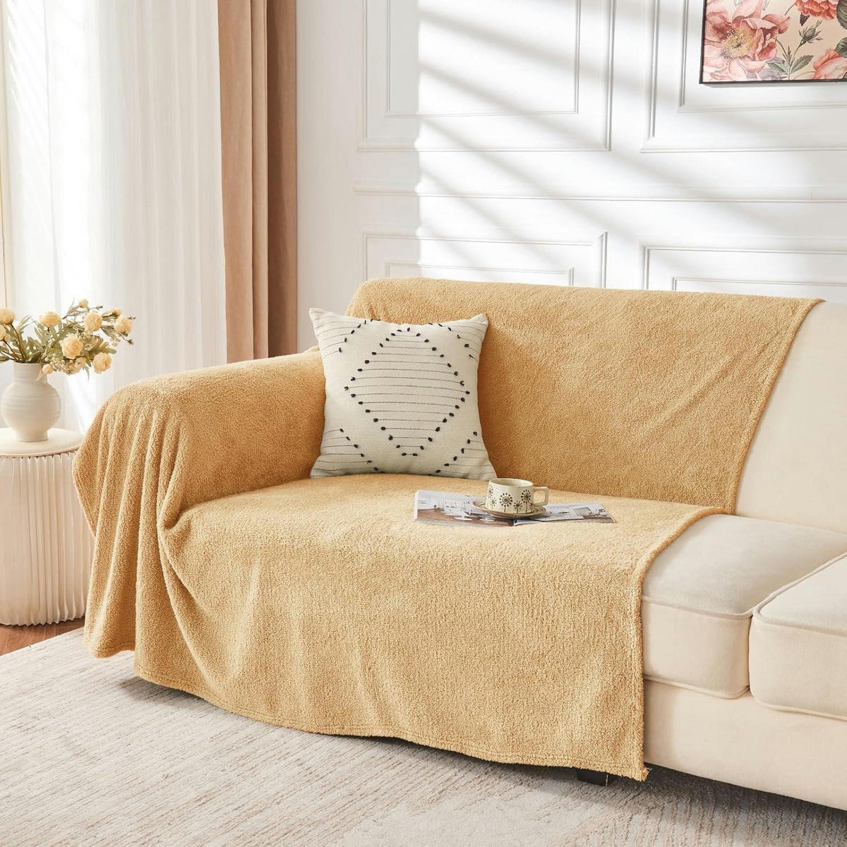 KUSCHELDECKE Sherpa 200 x 230 cm Beige - Beige, Textil (200/230cm)