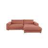 ECKSOFA MADELINE Braun Cord - Dunkelbraun/Schwarz, Kunststoff/Textil (270/190cm) - KAWOLA