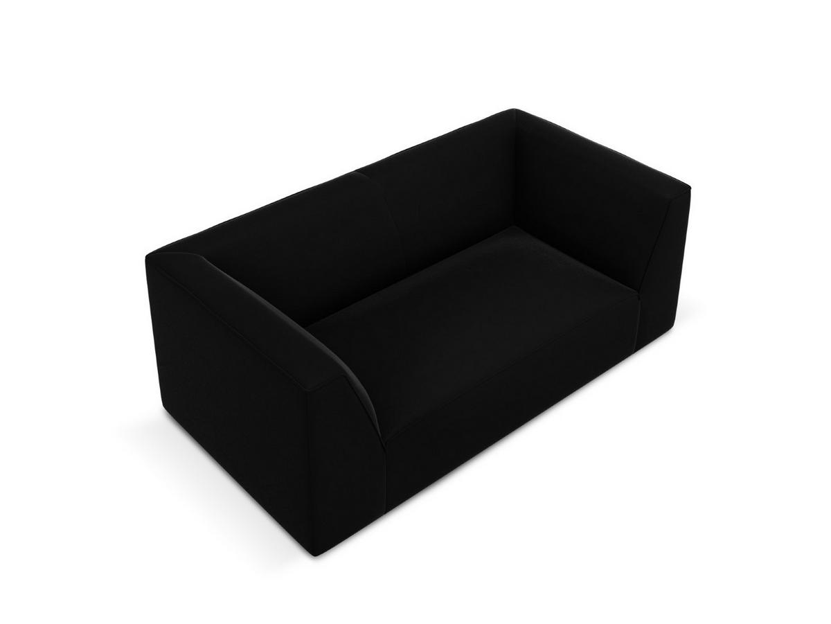 SOFA Ruby aus Samt schwarz 2 Sitzplätze - Schwarz, Textil (93/69/174cm) - Micadoni