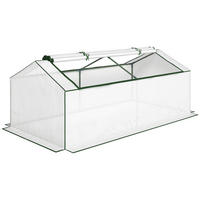 TOMATEN GEWÄCHSHAUS mit Rollfenster 180/90/70 cm - Weiß, Metall (90/70/180cm) - Outsunny