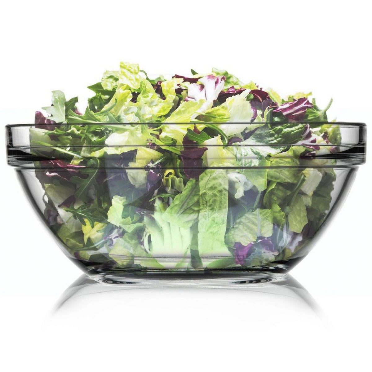 SALATSCHÜSSEL Glasschüssel transparent - Transparent, Glas (26/26/11cm) - Orion 