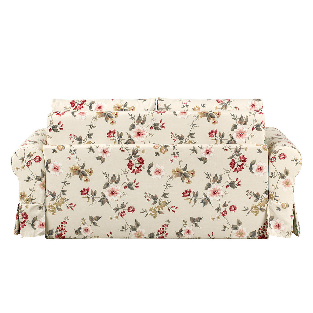 SCHLAFSOFA mit Husse - Rot/Creme, Textil (165/90/90cm) - home24