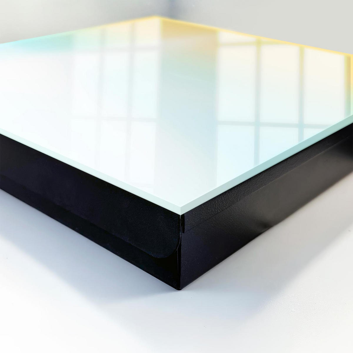 SCHLÜSSELBOX Schwarz 30x30 cm- Türöffnung nach rechts - Sanftheit der Farben - Gelb, Metall (30/30/5cm) - TULUP