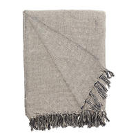 DECKE Soft 130x180 cm, 100% Baumwolle, Navy - Naturfarben, Textil (130/180cm) - Au Maison