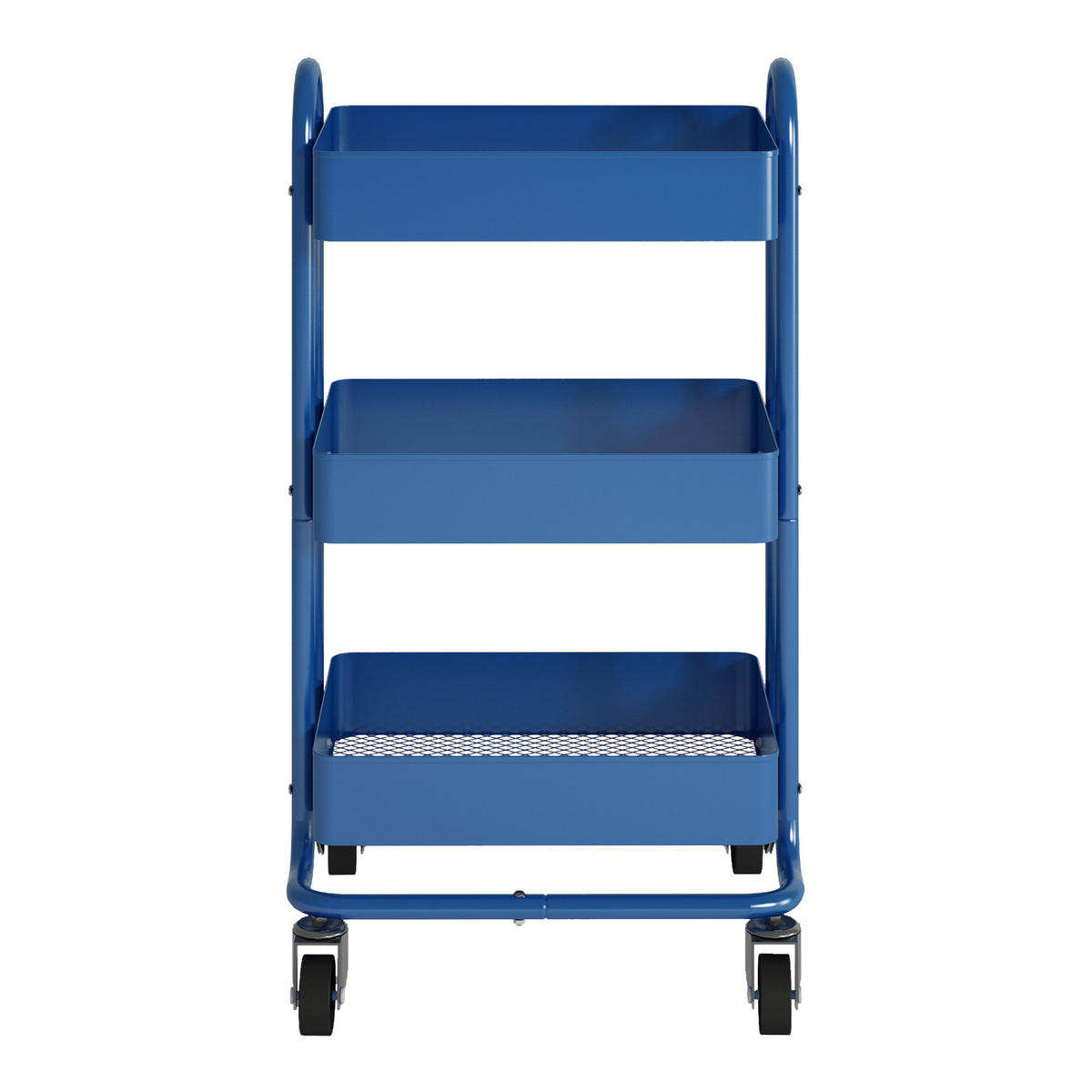 SERVIERWAGEN Pyhäntä - Blau, Metall (46/78.5/35cm) - [en.casa]