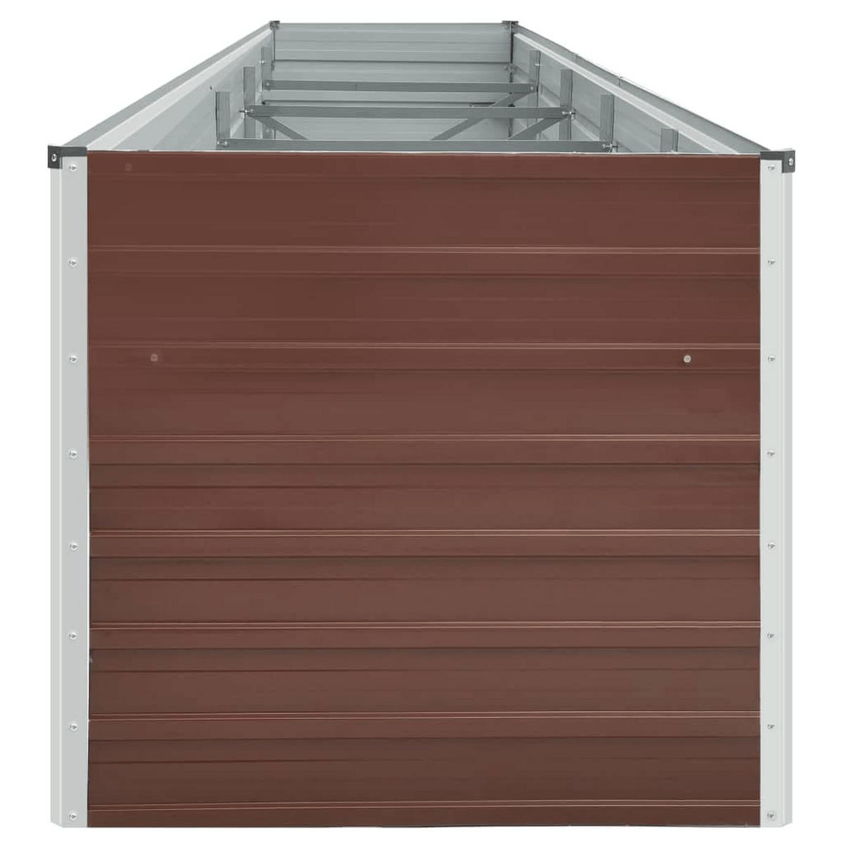 GARTEN-HOCHBEET Verzinkter Stahl 400/80/77 Cm Braun - Braun, Metall (80/77/400cm) - vidaXL