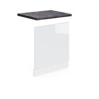 FRONTBLENDE R-Line Weiß Hochglanz 60 cm, AP Anthrazit - Weiß Hochglanz/Weiß, Holzwerkstoff (60/57.2/1.6cm) - Vicco