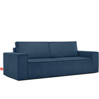 3-SITZER-SCHLAFSOFA NAPI in Pet Friendly Cord-Stoff, Marine - Blau/Schwarz, Textil (244/89/101cm) - KONSIMO®
