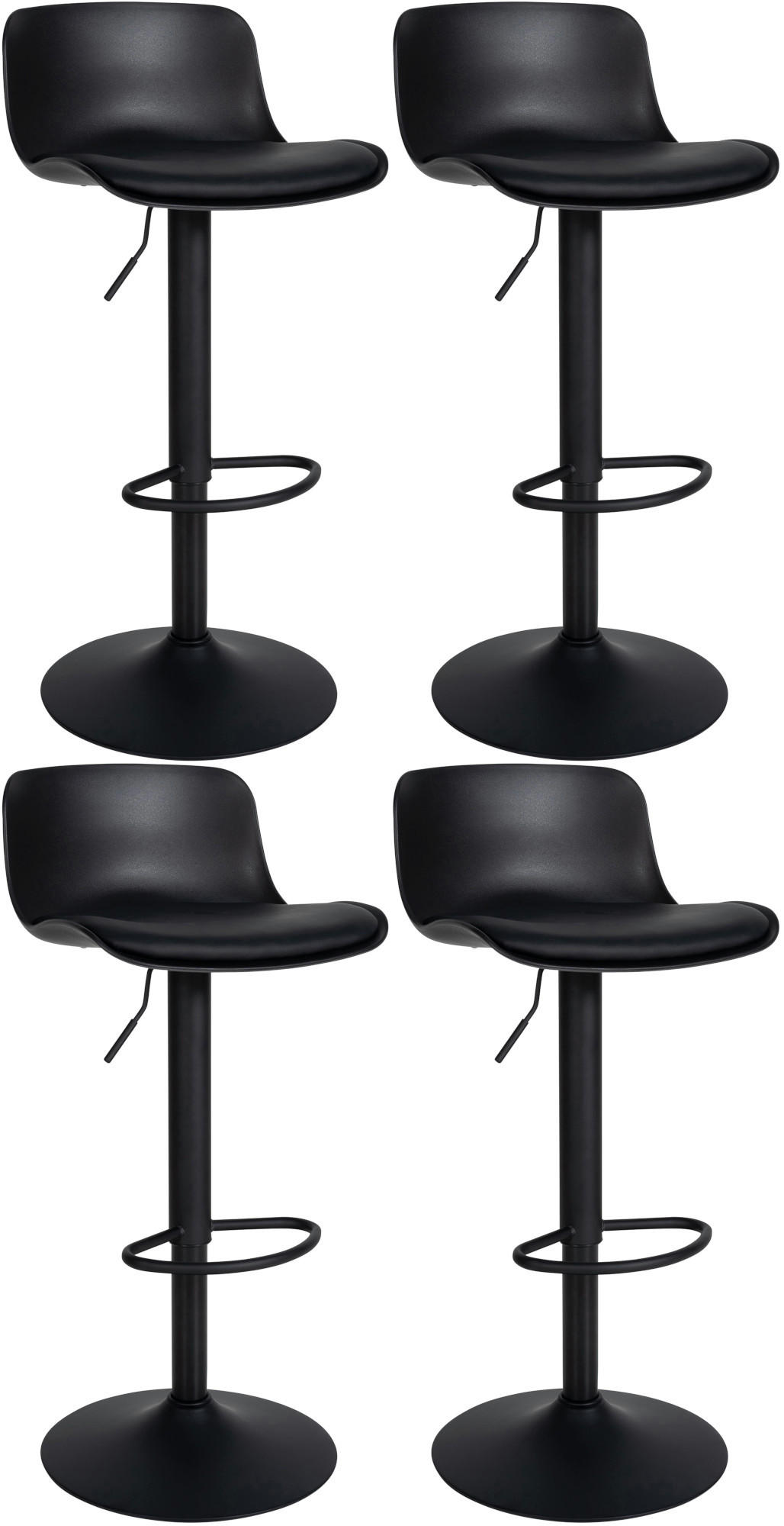 Deluke Barhocker Schwarz 43.5x75x46 cm