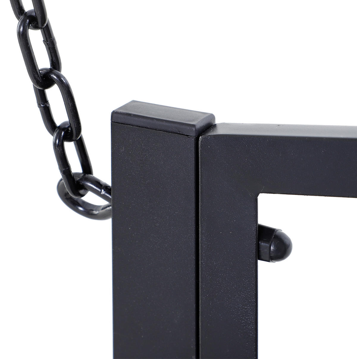 GARTENSCHAUKEL aus Metall 127x60x53 cm in Schwarz mit pulverbeschichtetem Gestell - Schwarz, Metall (60/53/127cm) - Modfu