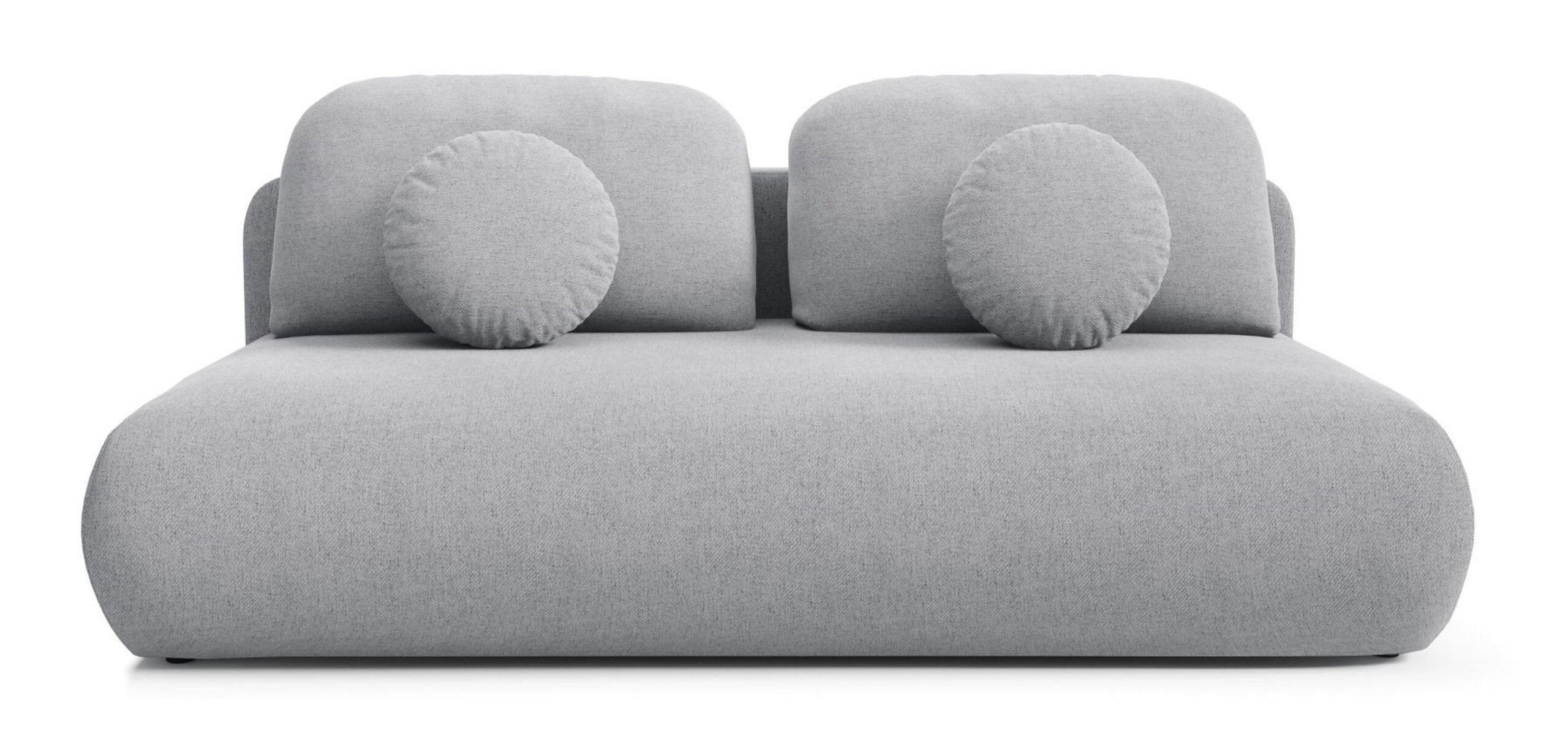 SCHLAFSOFA OTO, Sofa mit Schlaffunktion und Bettkasten, Farbe: Grau, Velourstoff - Grau, Textil (206/90/92cm) - Sepro Meble