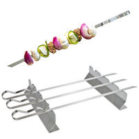 GRILLSPIESSE 4er-Set, silber, Metall - Edelstahlfarben, Metall (43cm) - bremermann
