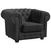SESSEL Kalea Bezug Kunstleder Buche nussbaum dunkel / schwarz - Schwarz, Kunststoff (110/76/98cm) - 58aufmkessel