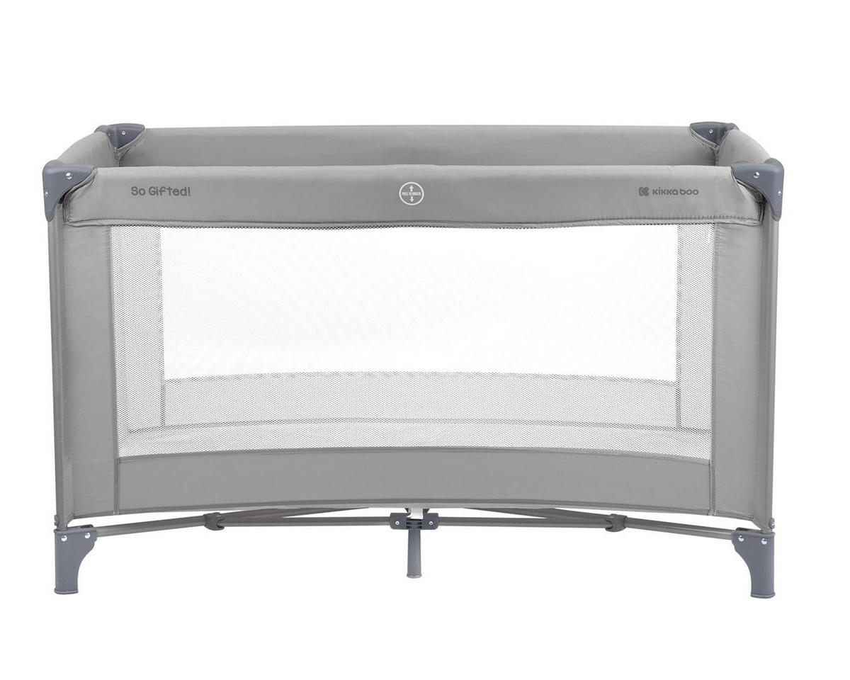 REISEBETT so gifted dunkelgrau weiche Matratzenauflage, Seiteneingang - Grau, Metall (60/120cm) - Kikka boo