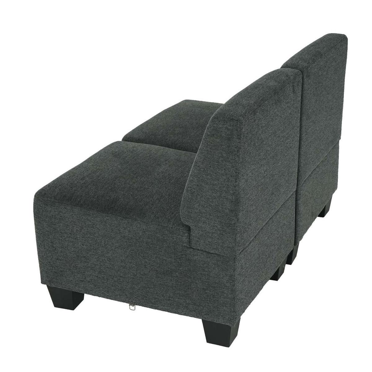 2-SITZER SOFA COUCH MODULAR Anthrazit - Anthrazit, Textil (114/76/72cm) - MCW