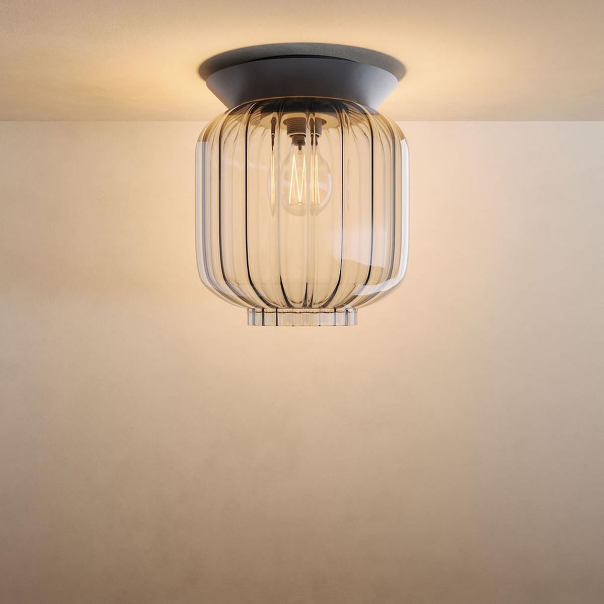 DECKENLEUCHTE Velo Klar Ø 20cm - Klar, Glas (20/20/23cm) - s.luce