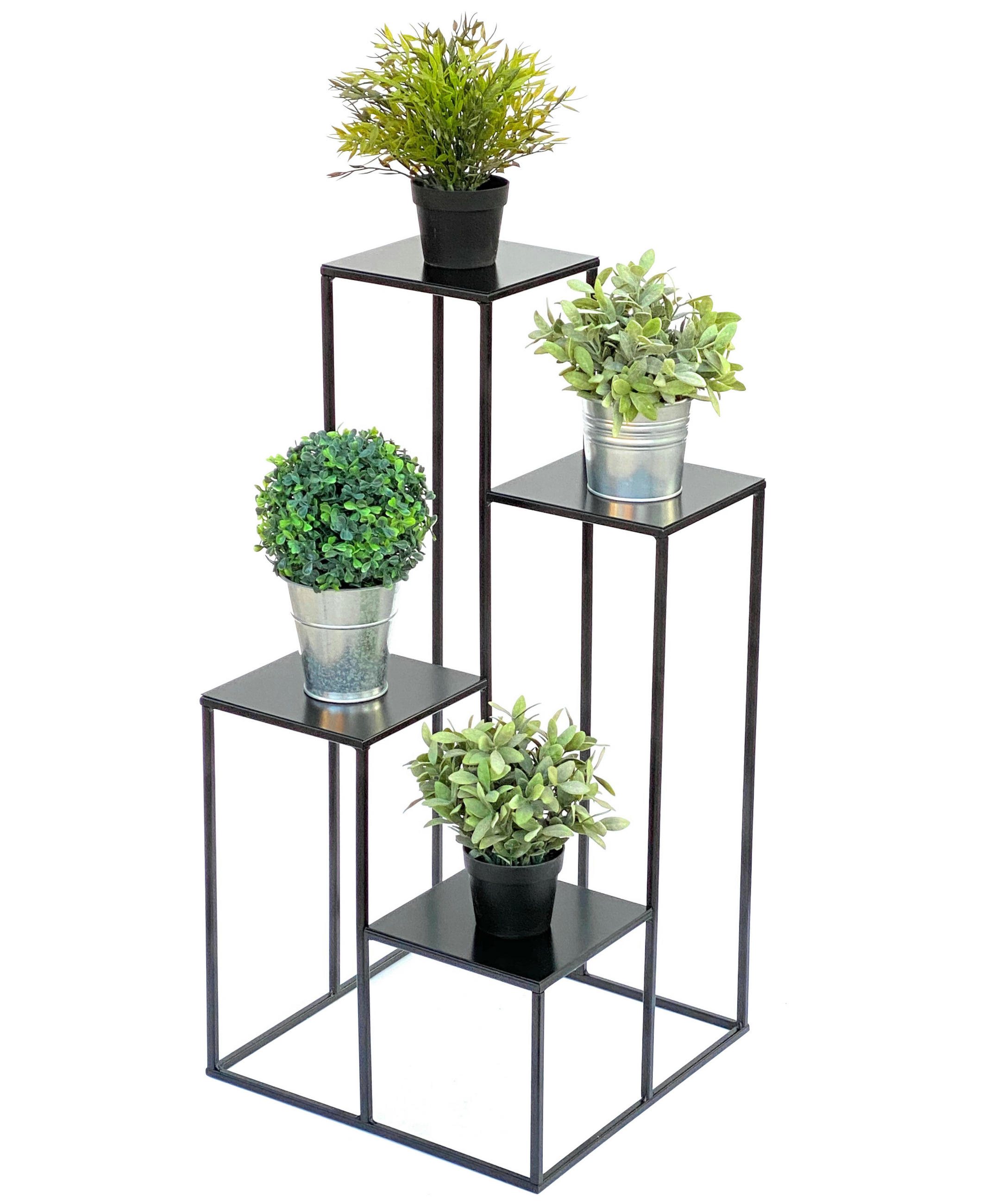 DanDiBo Blumentreppe Schwarz 40x82x40 cm