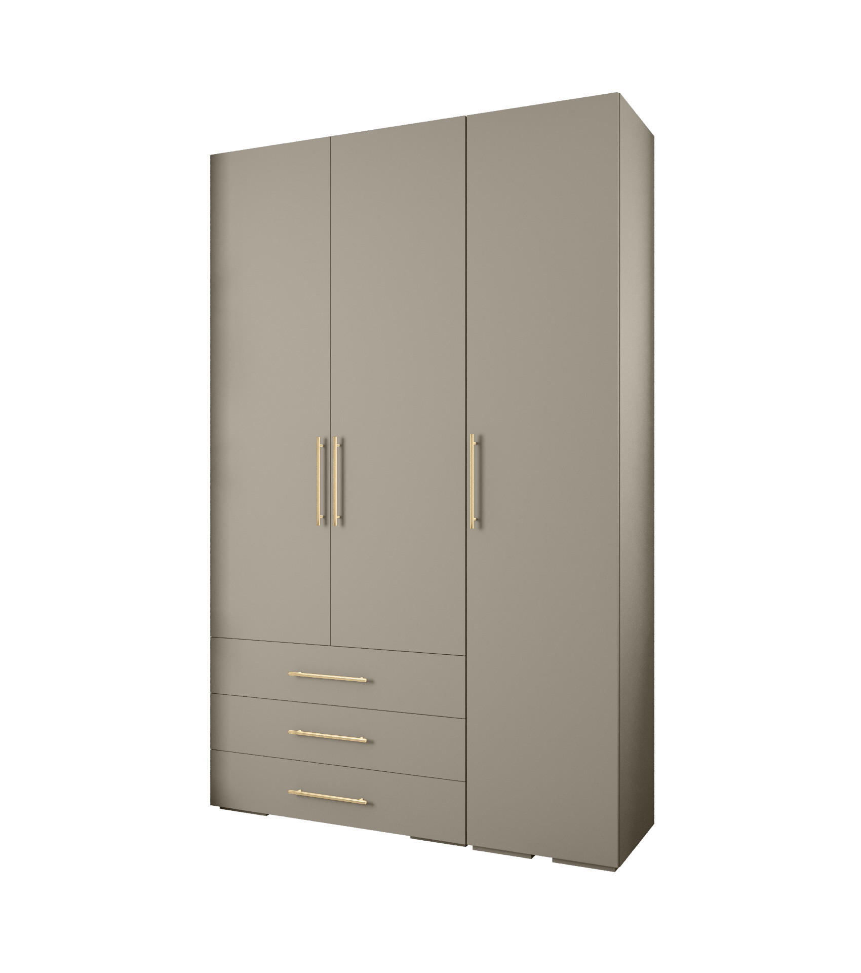 Abiks Möbel Garderoben-Set Kaschmir, Gold 150x236.7x47 cm