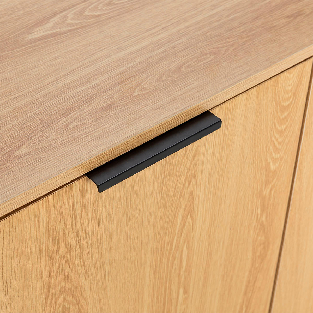 SIDEBOARD Auri 3 türen Eichenfarbe - Honigeiche, Holzwerkstoff (140/80/40cm)