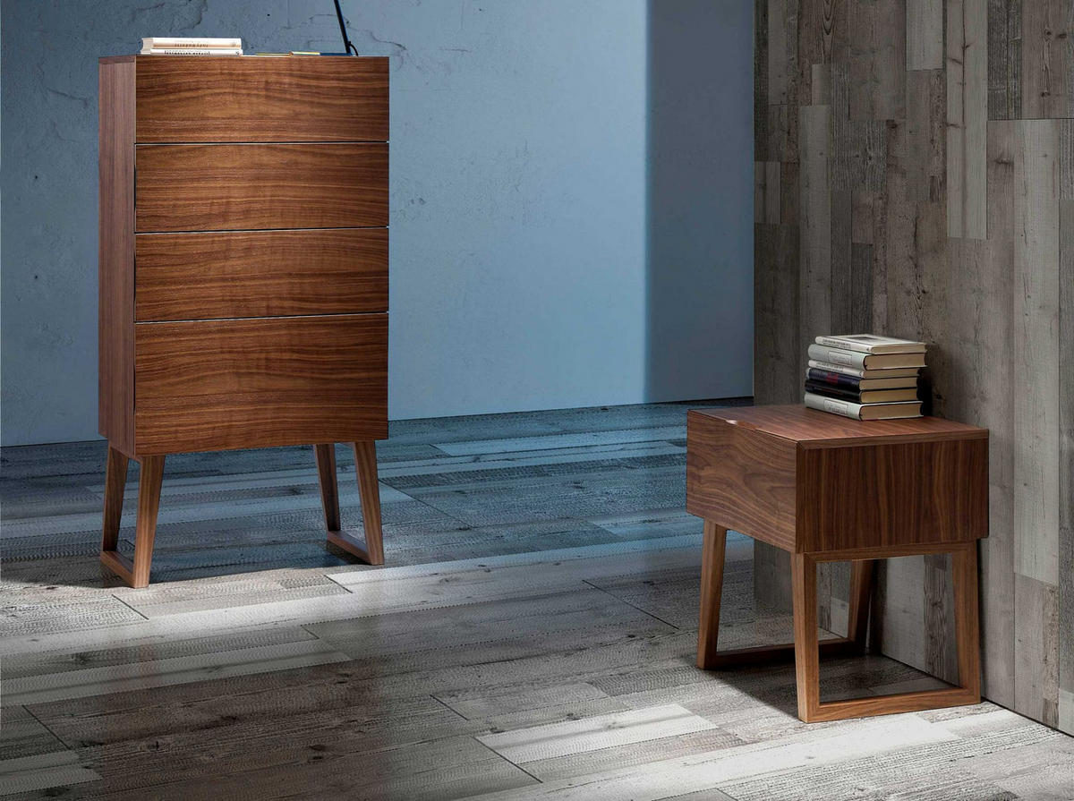 NACHTTISCH Nussbaum - Walnussfarben/Multicolor, Holz/Holzwerkstoff (45/50/40cm) - ANGEL CERDA