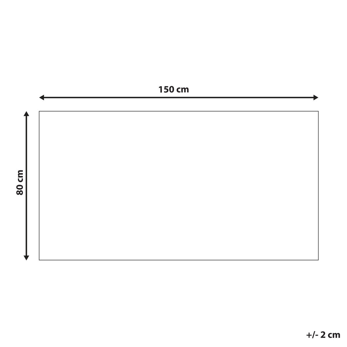 KURZFLOR-TEPPICH Havza 150/80 cm - Blau, Naturmaterialien (80/150cm) - Beliani